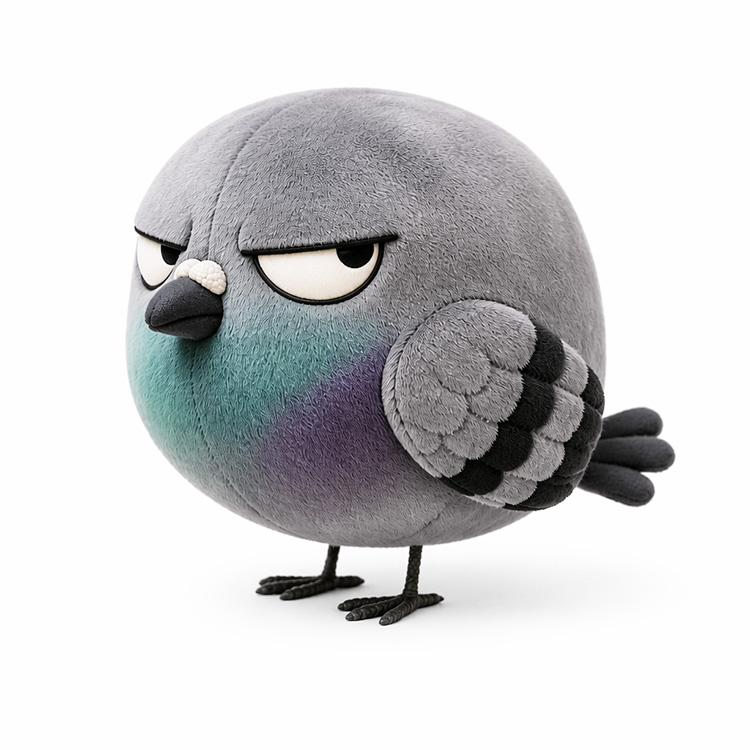 Pullea Judgmental Pigeon pehmolelu