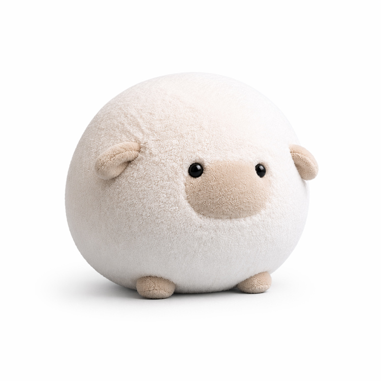 Marshmallow-tyylinen pyöreä lampaan pehmo