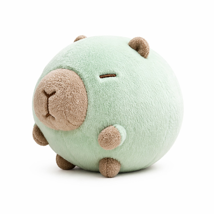 Mintunvihreä pyöreä Capybara-pehmotyyny